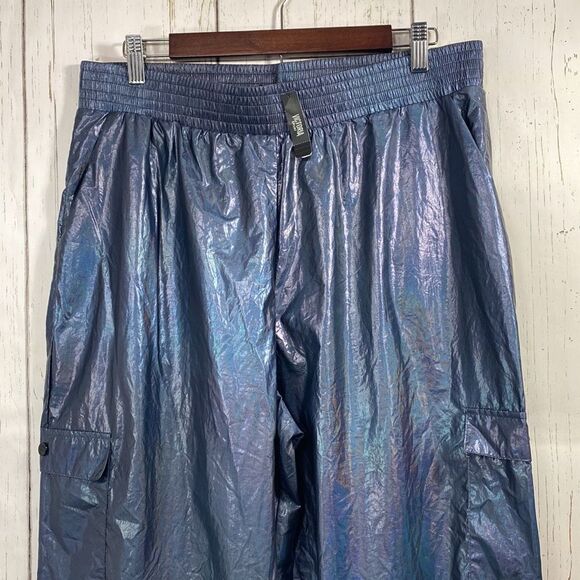 Victorias Secret VSX Sport Cargo Shine Jogger Track Pants Teal Blue - Picture 5 of 16